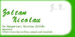 zoltan nicolau business card
